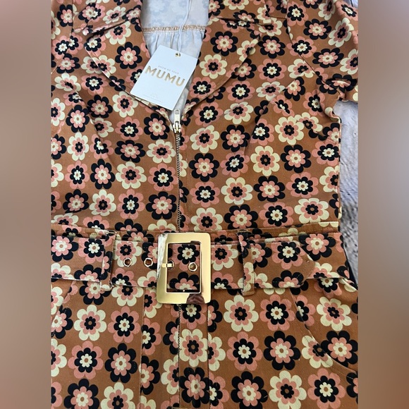 Show Me Your Mumu Outlaw Long Sleeve Dress in Aurora Floral Denim - Picture 3 of 14